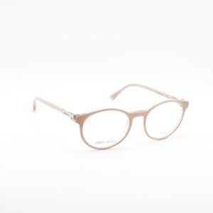 Jimmy Choo JC272 08XO 00 Eyeglasses Pink on Crystal 49mm Round Frame